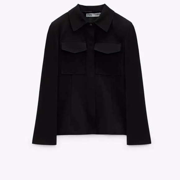 ZARA SHOULDER PAD JACKET LIMITED EDITION M BLACK - Picture 5 of 10